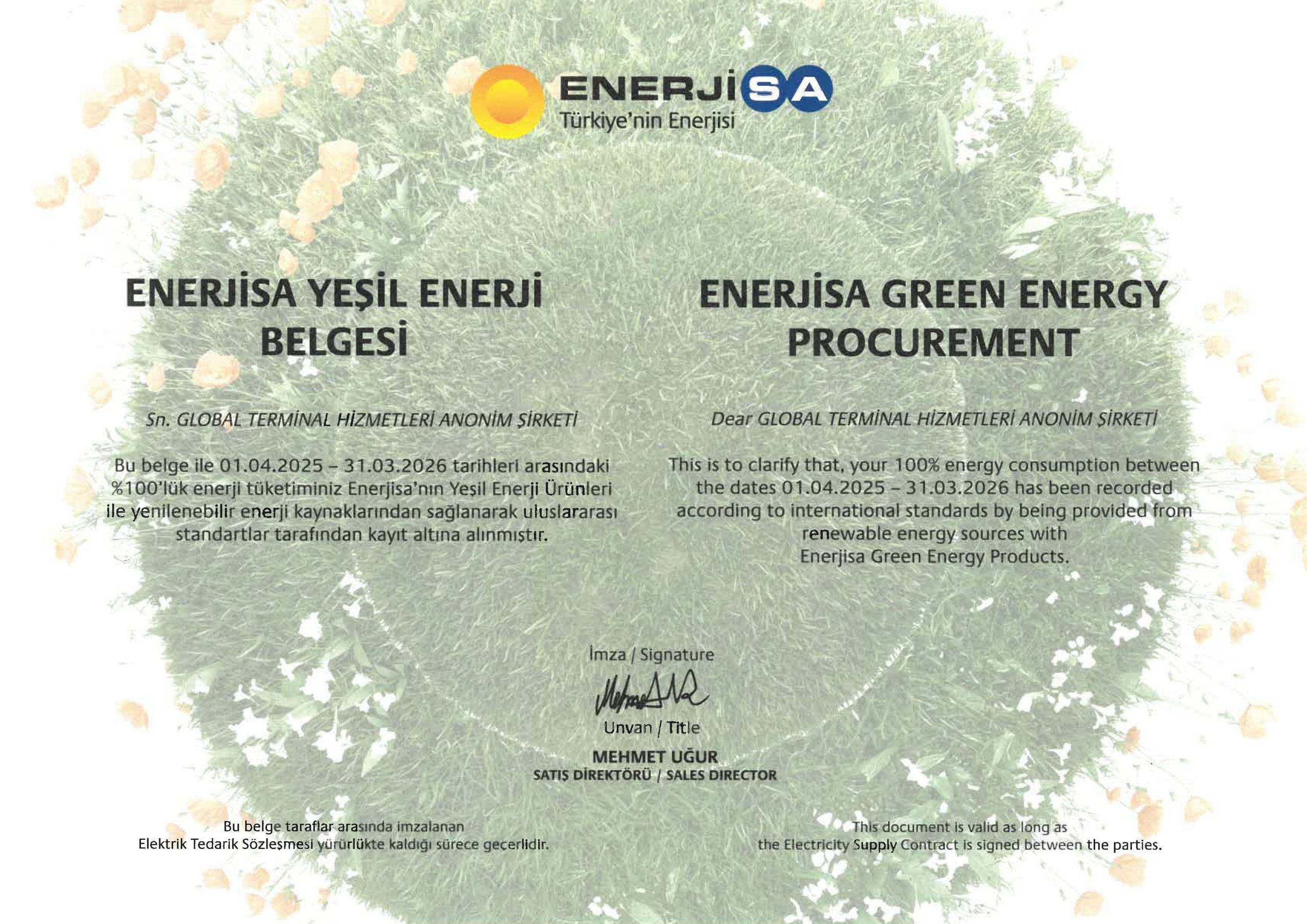 GTS | Yenilenebilir Enerji Kullanımıyla %100 Çevre Dostu